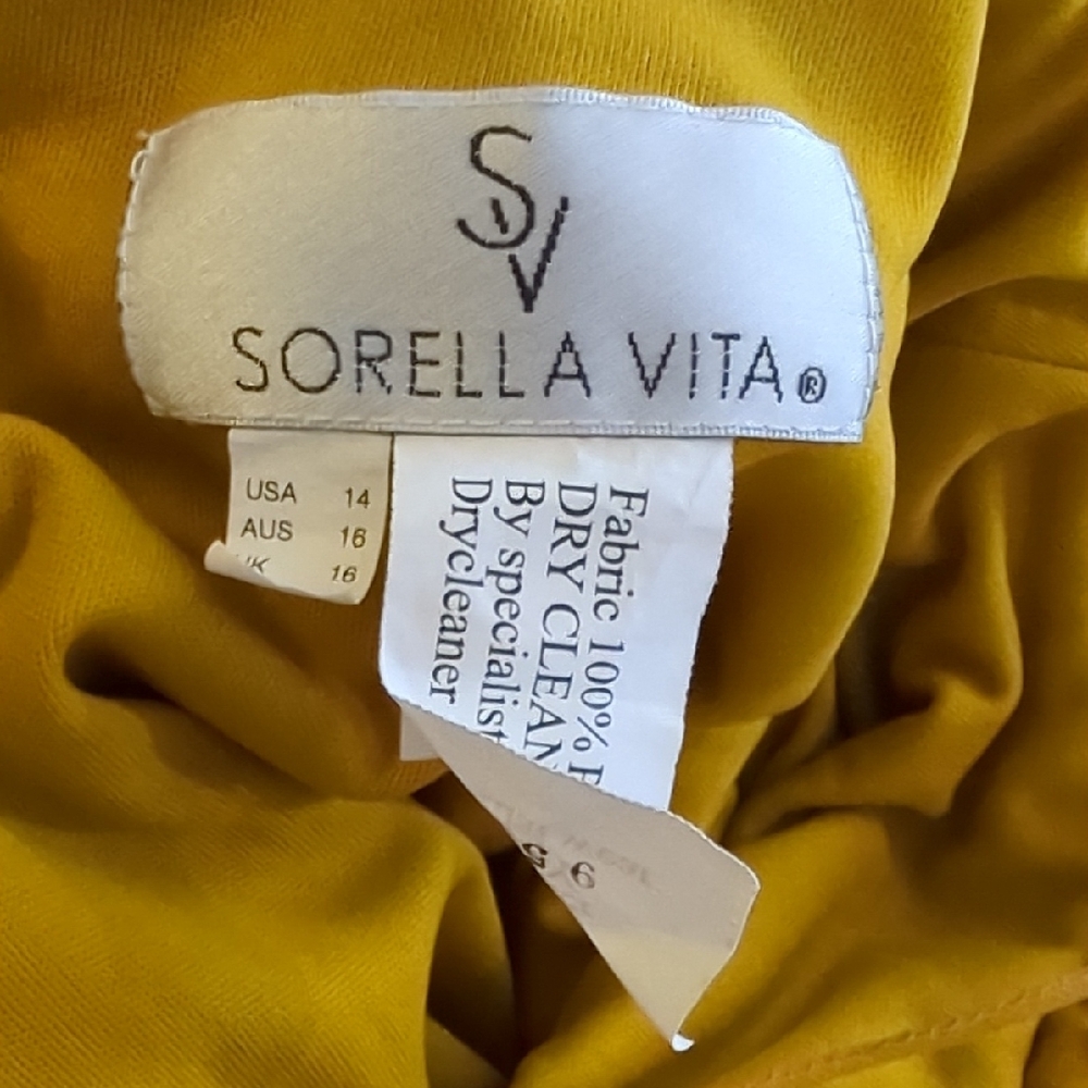Sorella Vita Golden Yellow Boho Chiffon Gown – Size 14 - Picture 6 of 6